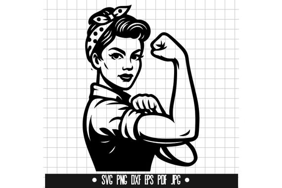 We Can Do It SVG, Strong Woman SVG, Feminist PNG, Feminist Cut File, Clipart, Digital File, Svg File, Silhouette, Instant Download