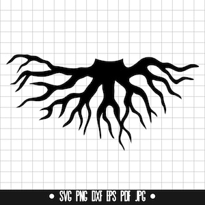 Roots SVG, Roots DXF, Roots PNG, Roots Cut File, Clipart, Digital File, Svg File, Silhouette, Instant Download