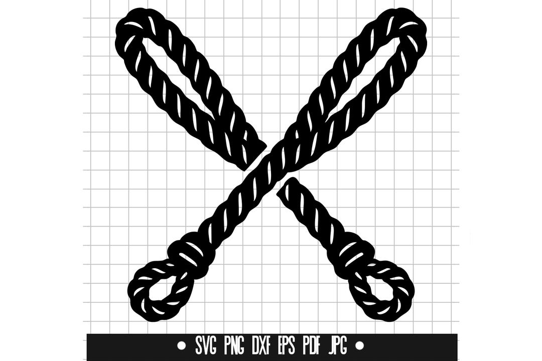 Crossed Ropes SVG, Crossed Ropes DXF, Crossed Ropes PNG, Crossed Ropes ...