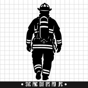 Bombeiro SVG, Bombeiro DXF, Bombeiro PNG, Arquivo de Corte de Bombeiro, Clipart, Arquivo Digital, Arquivo SVG, Silhueta, Download Instantâneo