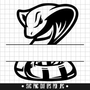 Cobra Monogram SVG, Cobra DXF, Cobra PNG, Cobra Cut-bestand, Clipart, Digitaal bestand, Svg-bestand, Silhouet, Instant Download