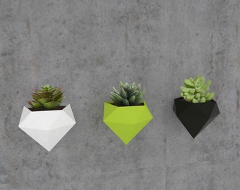 Yardwe Wall Mounted Planter Ceramic Hanging Plant Holder Flower Display Vase Succulent Pots Cactus Plants Pot Air Plants Geometric Wall Decor Chocolate Yardwe Wall Mounted Planter Ceramic Hanging Plant Holder Flower Display Vase Succulent Pots Cactus Plants Pot Air Plants Geometric Wall Decor Chocolate