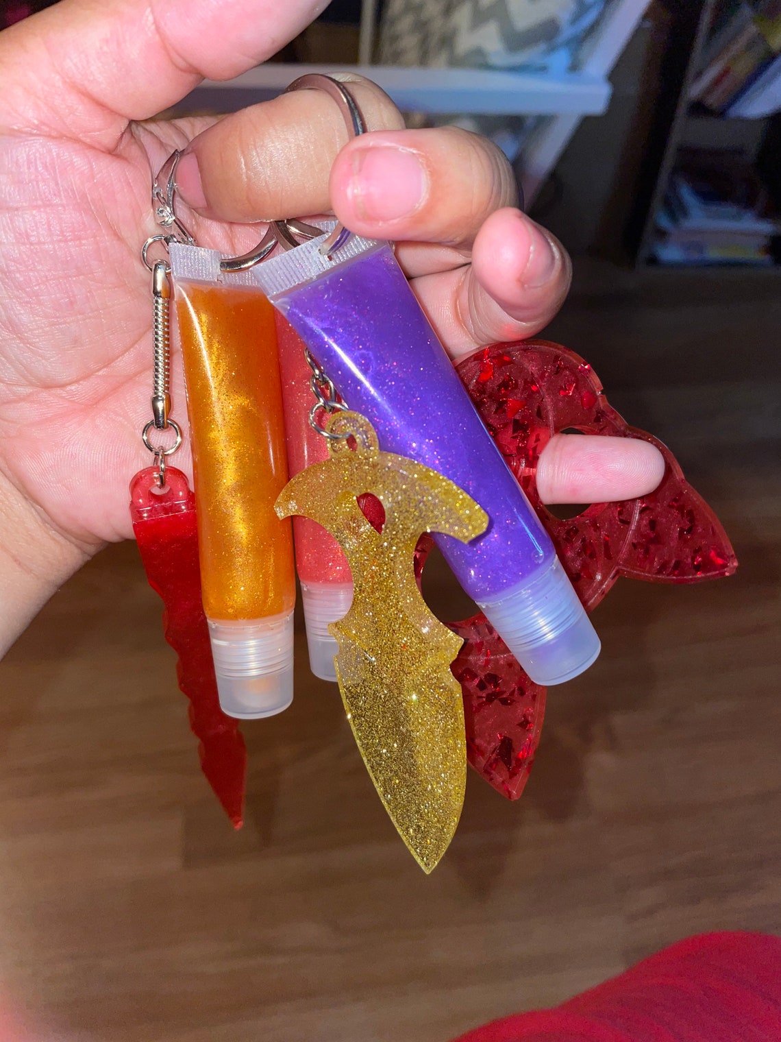 Lip Gloss Defense Keychain Etsy