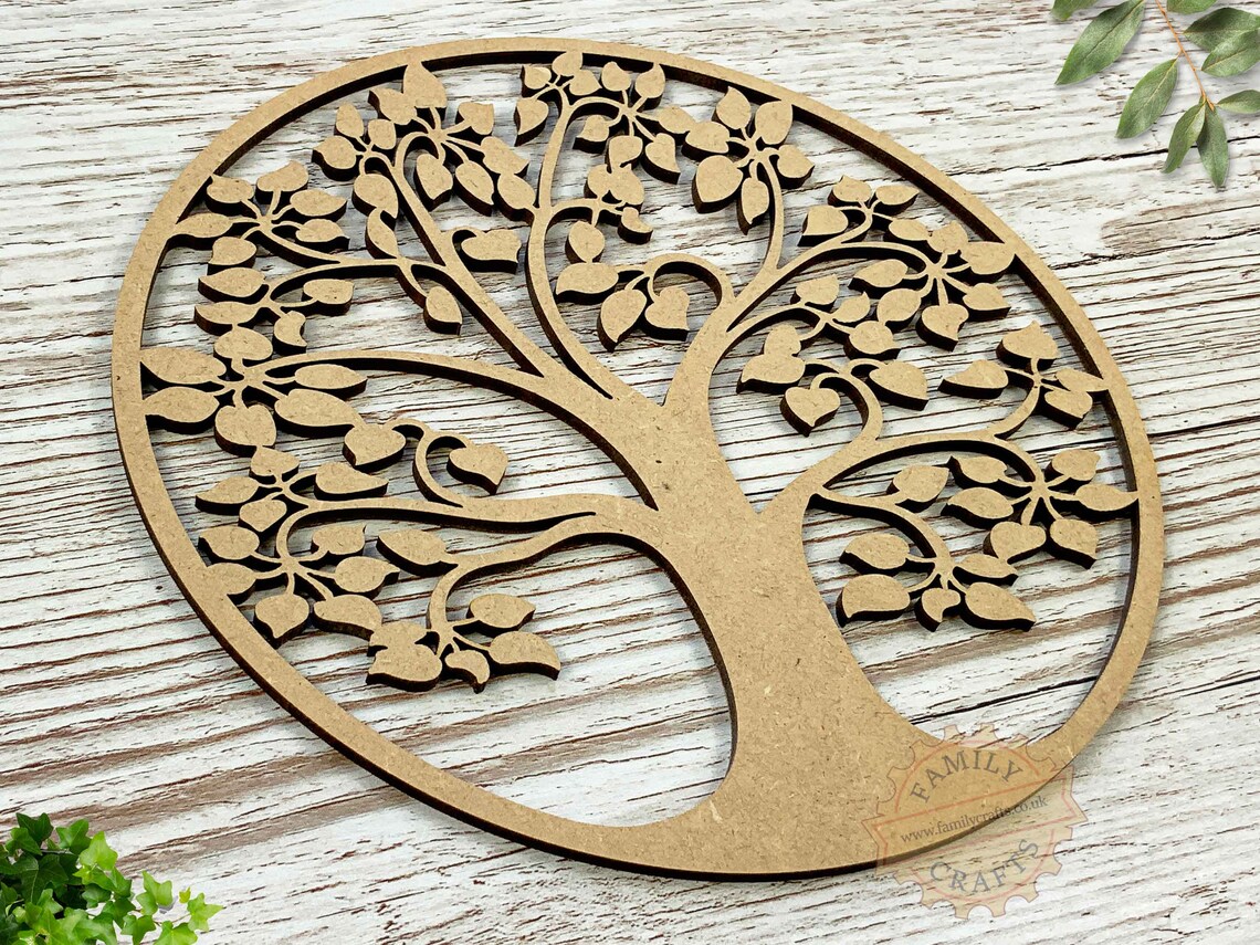 Tree of Life Family Tree Family Tree Gift Laser Cut MDF | Etsy
