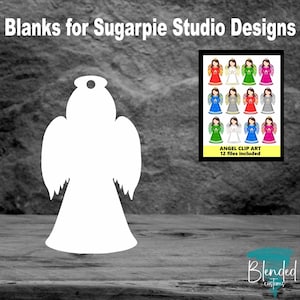 SugarPie Studios Angel Blank - Set of 10- Unisub Whiteboard Blanks - Sublimation Acrylic - MDF Sublimation Blanks - Blended Customs - Crafts