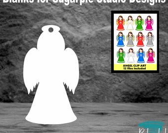 SugarPie Studios Angel Blank - Set of 10- Unisub Whiteboard Blanks - Sublimation Acrylic - MDF Sublimation Blanks - Blended Customs - Crafts