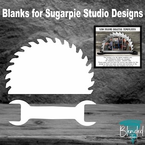 SugarPie Studios Saw Frame Blank - Unisub Whiteboard Blanks - Sublimation Acrylic - MDF Sublimation Blanks - Blended Customs - Crafts