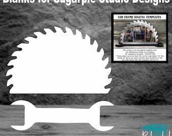 SugarPie Studios Saw Frame Blank - Unisub Whiteboard Blanks - Sublimation Acrylic - MDF Sublimation Blanks - Blended Customs - Crafts