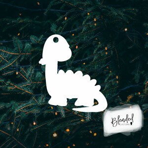 3.5&quot; Sublimation Monogram Moments Santa Dino hardboard blanks, sublimation Christmas, MDF Christmas ornament, Unisub® Whiteboard, 10 Pack
