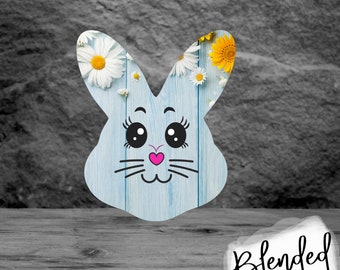 Bunny Easter Basket Tag Sublimation Blank, Easter Basket, Sublimation Blanks, Bunny Tag Photo MDF Blank, MDF Blank, Unisub® Whiteboard Blank