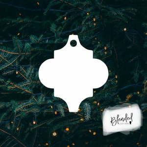 3.5&quot; Sublimation arabesque hardboard blanks, sublimation Christmas, MDF Christmas ornament, Unisub® Whiteboard, 10 Pack, Every Day Low Price