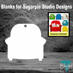 SugarPie Studios Memory Chair Blank - Set of 10 - Unisub Whiteboard Blanks - Sublimation Acrylic - MDF Sublimation Blanks - Blended Customs