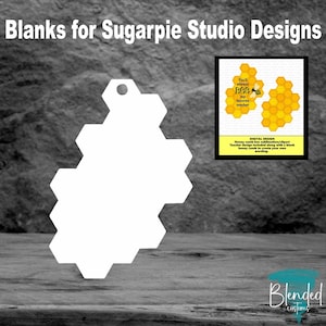 SugarPie Studios Teacher Bee Ornament Blank-Set of 10-Unisub Whiteboard Blanks - Sublimation Acrylic-MDF Sublimation Blanks-Blended Customs