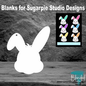 SugarPie Studios Bunny Head - Set of 10 - Unisub Whiteboard Blanks - Sublimation Acrylic - MDF Sublimation Blanks - Blended Customs - Crafts