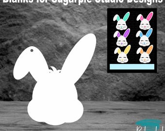 SugarPie Studios Bunny Head - Set of 10 - Unisub Whiteboard Blanks - Sublimation Acrylic - MDF Sublimation Blanks - Blended Customs - Crafts