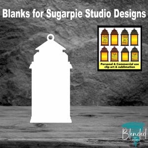 SugarPie Studios Long Lantern Blank - Set of 10 - Unisub Whiteboard Blanks - Sublimation Acrylic - MDF Sublimation Blanks - Blended Customs