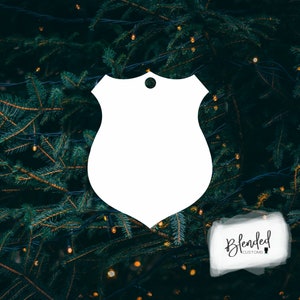 3.5&quot; Sublimation police badge hardboard blanks, sublimation Christmas, MDF Christmas ornament, Unisub® Whiteboard, 10 Pack,  Low Price