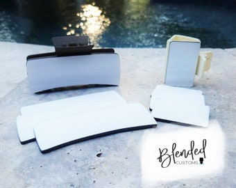 Large Hair Clip ONLY - Hair Clip Unisub hardboard blanks, sublimation blanks, MDF hair clip clanks, Unisub® Whiteboard, 12 Pack