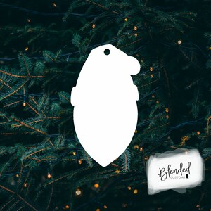 3.5&quot; Sublimation Monogram Moments Santa Football hardboard blanks, sublimation Christmas, MDF Christmas ornament, Unisub® Whiteboard,10 Pack
