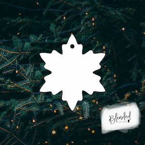 3.5&quot; Sublimation snowflake hardboard blanks, sublimation Christmas, MDF Christmas ornament, Unisub® Whiteboard, 10 Pack, Every Day Low Price