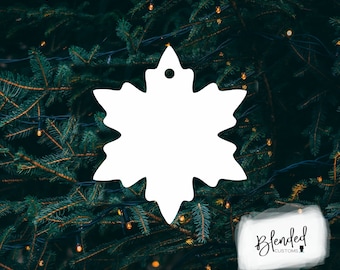 3.5" Sublimation snowflake hardboard blanks, sublimation Christmas, MDF Christmas ornament, Unisub® Whiteboard, 10 Pack, Every Day Low Price