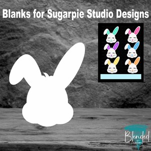 SugarPie Studios Bunny Head - Set of 10 - Unisub Whiteboard Blanks - Sublimation Acrylic - MDF Sublimation Blanks - Blended Customs - Crafts
