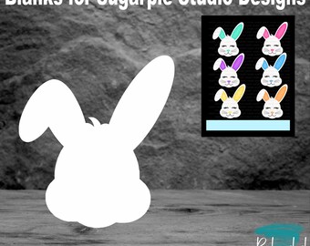 SugarPie Studios Bunny Head - Set of 10 - Unisub Whiteboard Blanks - Sublimation Acrylic - MDF Sublimation Blanks - Blended Customs - Crafts