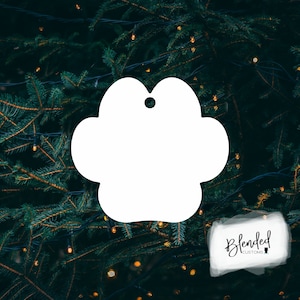 3.5&quot; Sublimation dog paw hardboard blanks, sublimation Christmas, MDF Christmas ornament, Unisub® Whiteboard, 10 Pack, Every Day Low Price