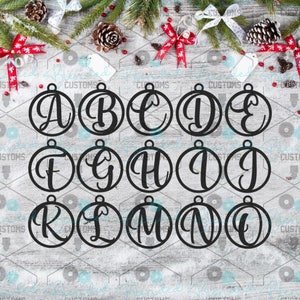 Letter Ornament SVG | Christmas Ornament SVG | Glowforge cut file | Glowforge | Laser file |  ornament svg