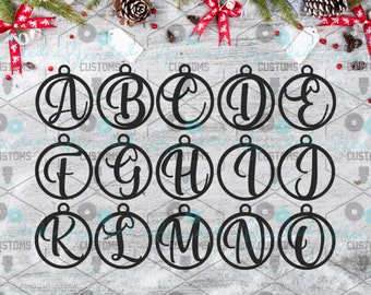 Letter Ornament SVG | Christmas Ornament SVG | Glowforge cut file | Glowforge | Laser file |  ornament svg