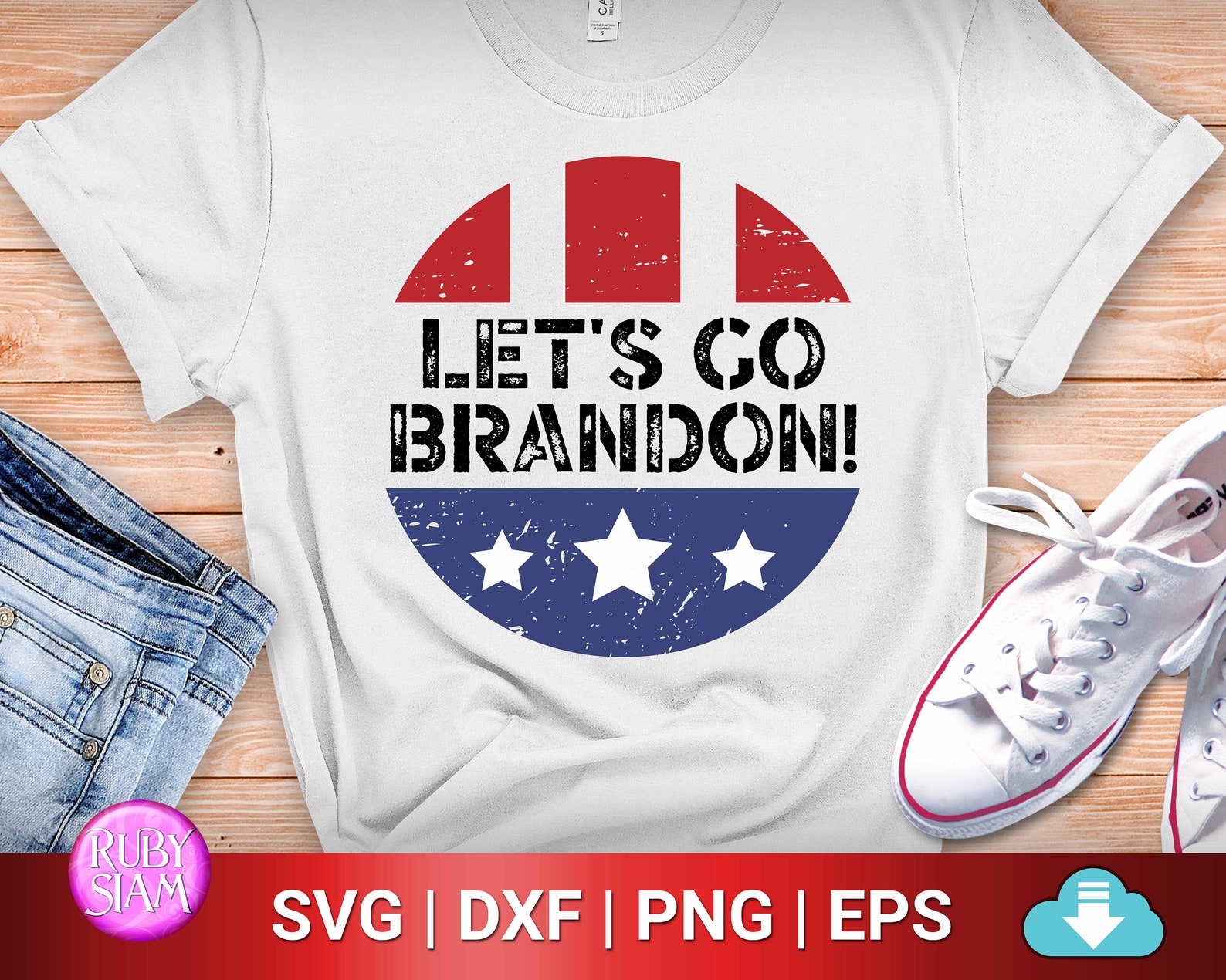 Let's Go Brandon SVG Conservative USA Flag Svg Funny Joe | Etsy