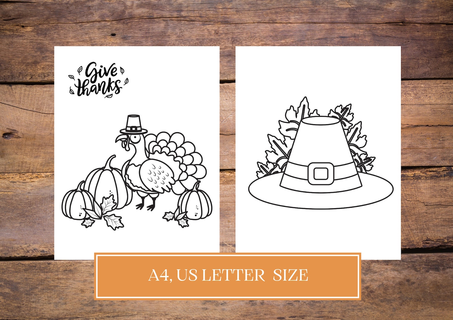 Thanksgiving Coloring Book Printable Thanksgiving Coloring - Etsy