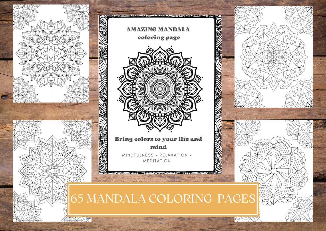 Mandala Coloring Book Printable Coloring Pages Adult Etsy
