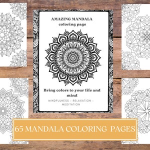 Mandala Coloring Book, Printable Coloring Pages, Adult Coloring Book PDF, PNG, Floral Mandala, Kids Mandala Coloring Pages, Kaleidoscope