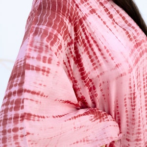 The KOSH Aloe Kaftan, featuring Shibori, a dyeing technique, transforms into a serene lullaby, offering comfort and mordernity. image 9