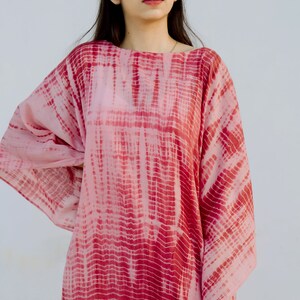 The KOSH Aloe Kaftan, featuring Shibori, a dyeing technique, transforms into a serene lullaby, offering comfort and mordernity. image 8