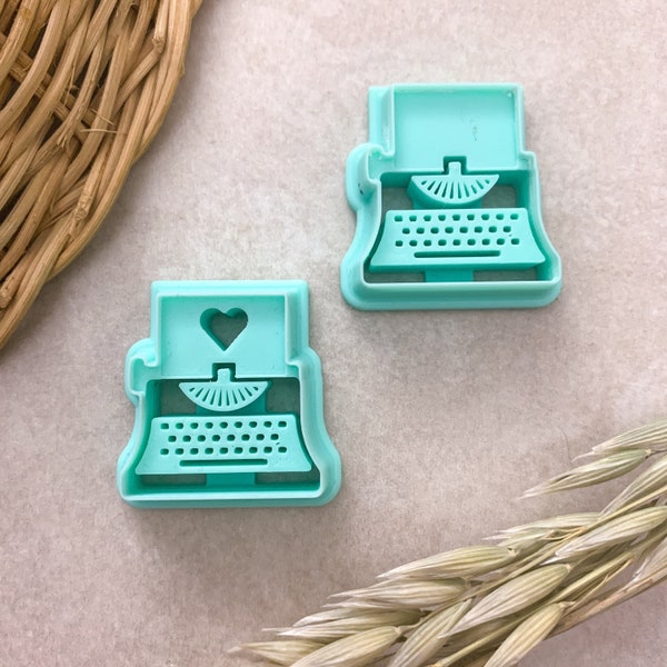 Typewriter Polymer Clay Cutter, Valentines Clay Cutter Collection, 3D Printed Clay Cutter