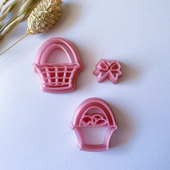 Easter Basket Polymer Clay Cutter Set Easter Clay Cutters 3D Etsy