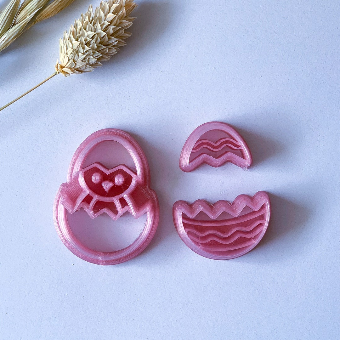 Hatching Chick Polymer Clay Cutter Easter Clay Cutters 3D Etsy