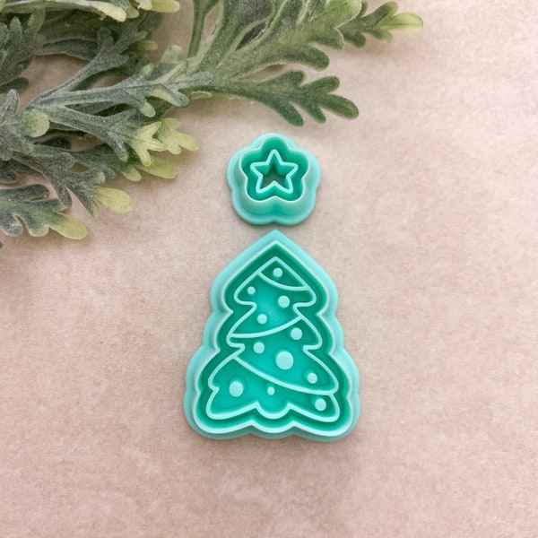 Gingerbread Tree Polymer Clay Cutter Set, Christmas 2023 Clay Cutters, 3D Printed Clay Cutters, Shape Clay Cutters