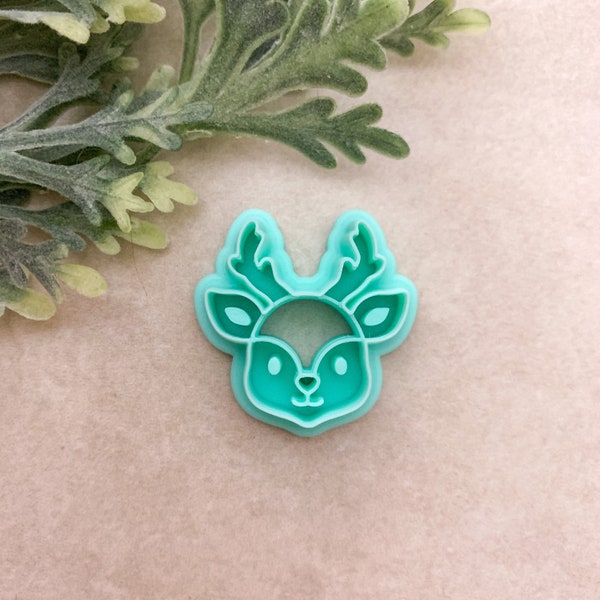 Deer Polymer Clay Cutter, Christmas 2023 Clay Cutters, 3D Printed Clay Cutters, Shape Clay Cutters