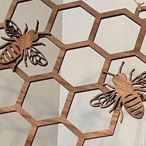 Bee Mobile/Wall Piece-Bees-Honeycomb-Cute -Digital Download-Glowforge-Laser-SVG