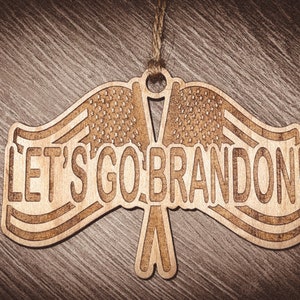Lets Go Brandon Ornament-American-American Flag-if you know you know-SVG Datei-Digital Download-Glowforge-Laser