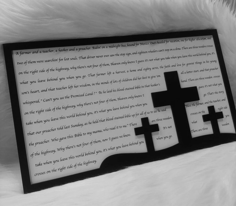 3 Wooden Crosses Song Sign Etsy