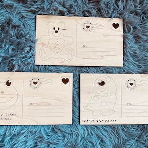 Cartoline di San Valentino / pittura fai-da-te SVG- Download digitale-Glowforge-Laser-set di 3