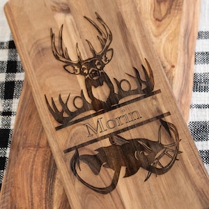 Buck and Catfish-Digital Download-Glowforge-Laser-SVG-Digital File-Hunting