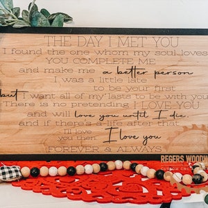 Assine o dia em que te encontrar- Para sempre e sempre- Pontuação / Gravação-EU TE AMO-Sinal amoroso-Download digital-Glowforge-Laser-SVG