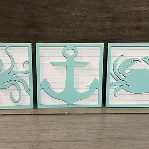 Shiplap Beachy Pictures- Shiplap Backers-Wall Decor- Beach -Download-Glowforge-Laser-SVG