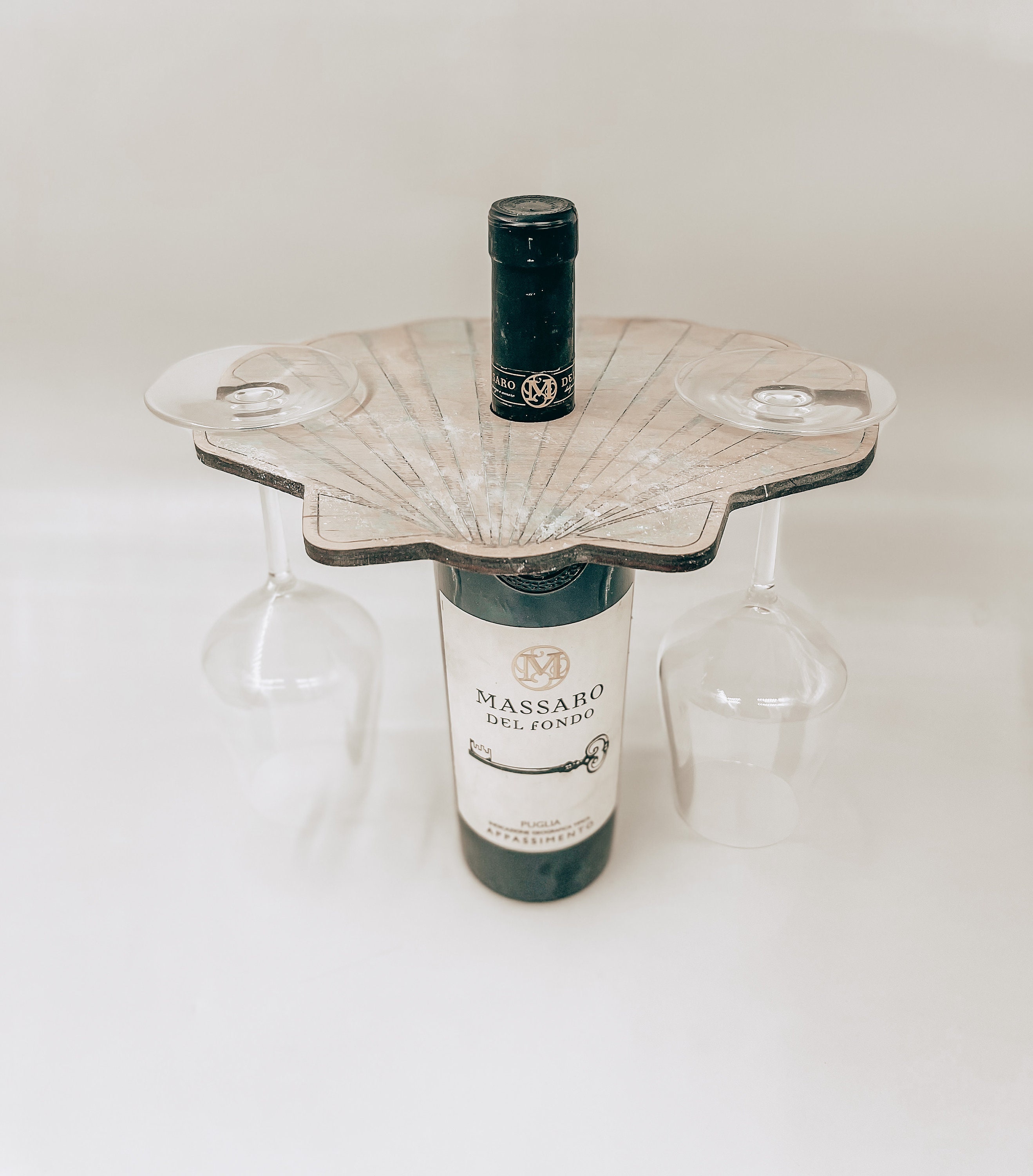 Sea Shell Wine Rack Seashell Wine Caddy-shell-summer-party-digital Download-glowforge-laser ...