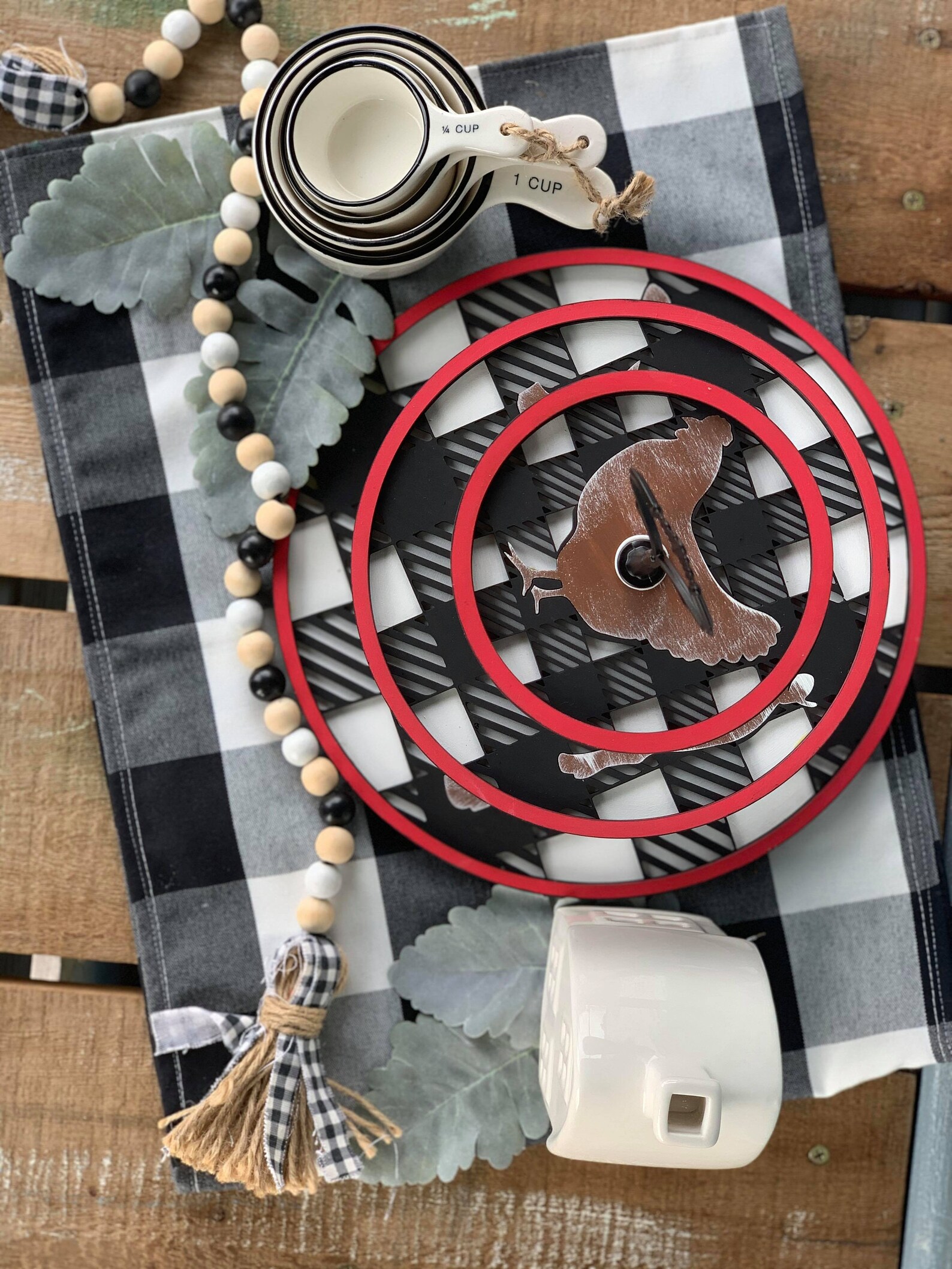 Download Buffalo Plaid Farmhouse Animal 3 Layer Tiered | Etsy